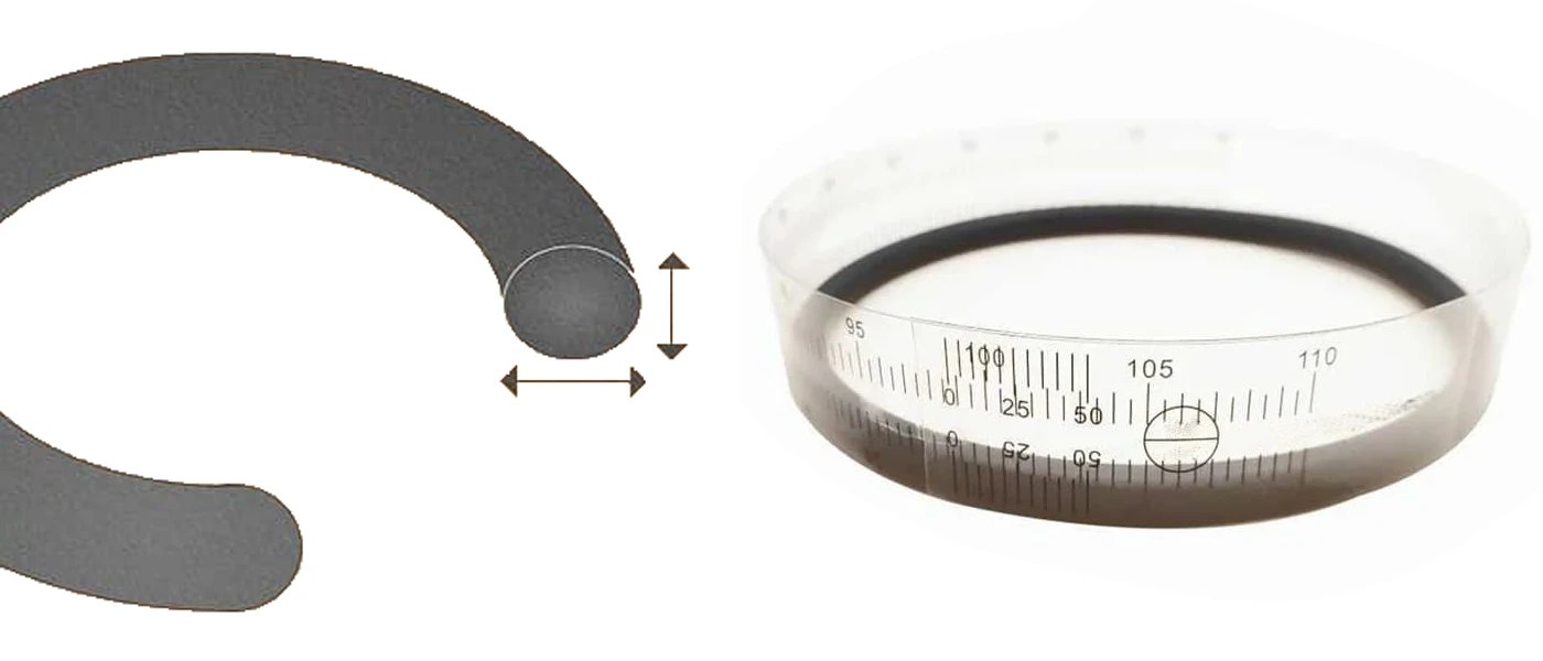 rubber o ring Diameter measurement all around
